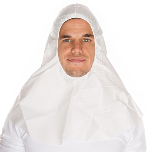 FRANZ MENSCH 100 Stück Hygostar Einweg-Kapuzen | Microporous, weiß, Einheitsgröße, Einweg-Kapuzen, Kapuze für Overalls von FRANZ MENSCH