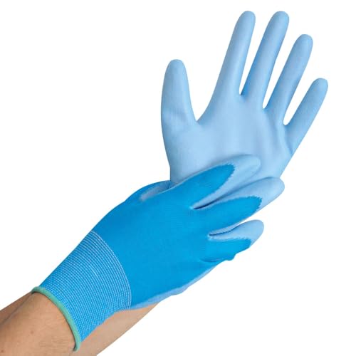 FRANZ MENSCH 12 Stück Hygostar Feinstrickhandschuhe Ultra Flex Hand | PU-Beschichtung, Packung, blau, 10/XL, L: 26cm, Arbeitshandschuhe, Feinstrickhandschuhe FRANZ MENSCH 12 Stück Hygostar Feinstrickhandschuhe Ultra Flex Hand | PU-Beschichtung, Packung, blau, 10/XL, L: 26cm, Arbeitshandschuhe, Feinstrickhandschuhe von FRANZ MENSCH