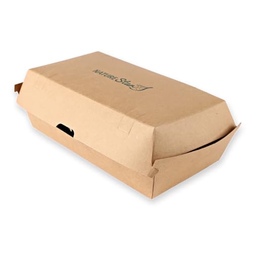 FRANZ MENSCH 200 Stück NATUREStar Bio Sandwich-Boxen Club | Kraftpapier/PLA, B: 10,7cm, braun, L: 20,7cm, H: 7,9cm, Karton, Kraftpapierbox, Snackbox, Einmalbehälter FRANZ MENSCH 200 Stück NATUREStar Bio Sandwich-Boxen Club | Kraftpapier/PLA, B: 10,7cm, braun, L: 20,7cm, H: 7,9cm, Karton, Kraftpapierbox, Snackbox, Einmalbehälter von FRANZ MENSCH