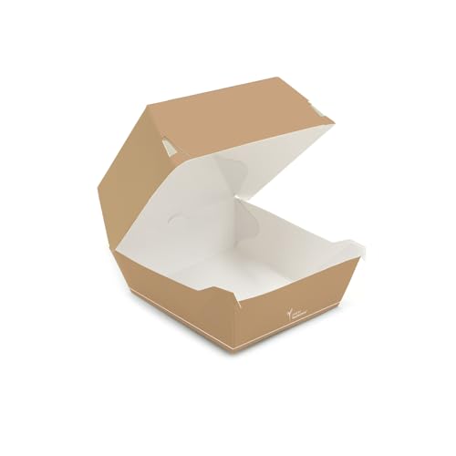 FRANZ MENSCH 300 Stück NATUREStar Bio Hamburger-Boxen Carta | Pappe/PE, V: 1200ml, braun, L: 14cm, B: 14cm, H: 8,5cm, Bio Hamburger-Boxen aus Kraftpapier, Pappboxen FRANZ MENSCH 300 Stück NATUREStar Bio Hamburger-Boxen Carta | Pappe/PE, V: 1200ml, braun, L: 14cm, B: 14cm, H: 8,5cm, Bio Hamburger-Boxen aus Kraftpapier, Pappboxen von FRANZ MENSCH