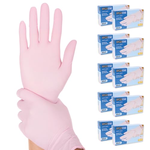 FRANZ MENSCH Hygostar Nitrilhandschuhe Safe Light | puderfrei, Karton, rosa, 8/M, 24cm, 1000 Stück, Einweghandschuhe, Einmalhandschuhe, in Gr. XS, S, M, L, XL & XXL FRANZ MENSCH Hygostar Nitrilhandschuhe Safe Light | puderfrei, Karton, rosa, 8/M, 24cm, 1000 Stück, Einweghandschuhe, Einmalhandschuhe, in Gr. XS, S, M, L, XL & XXL von FRANZ MENSCH