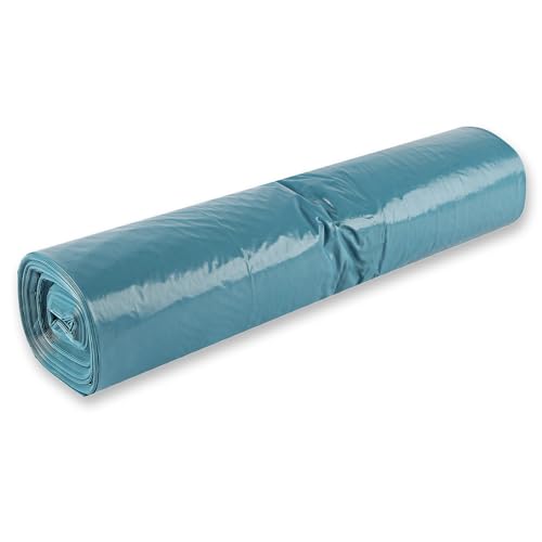 Franz Mensch HygoClean Müllsäcke Premium, 240 l, blau | LDPE, Rolle, 60 Stück (6 X 10 Stk), Müllbeutel aus 100% Recyclingmaterial, extra große Mülltüte für Mülltonnen von FRANZ MENSCH