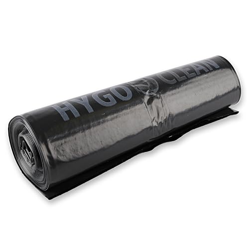 Franz Mensch HygoClean Müllsäcke Premium, 240 l, schwarz | LDPE, Rolle, 60 Stück (6 X 10 Stk), Müllbeutel aus 100% Recyclingmaterial, extra große Mülltüte für Mülltonnen von FRANZ MENSCH