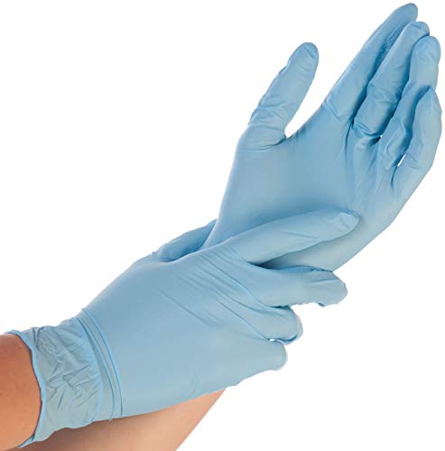 Franz Mensch Hygonorm Nitrilhandschuhe Allfood Safe, blau, Gr. 7/S | puderfrei, 250 Stück, Einmalhandschuhe latexfrei, Einweghandschuhe lebensmittelsicher Franz Mensch Hygonorm Nitrilhandschuhe Allfood Safe, blau, Gr. 7/S | puderfrei, 250 Stück, Einmalhandschuhe latexfrei, Einweghandschuhe lebensmittelsicher von FRANZ MENSCH