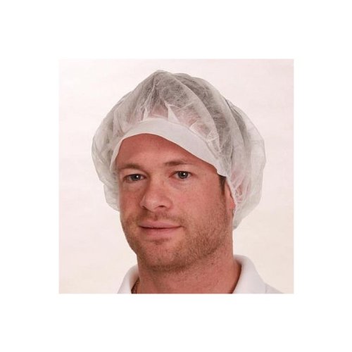 Hygonorm Barett-Haube mit Schirm aus PP "Light", weiß, 48cm von FRANZ MENSCH