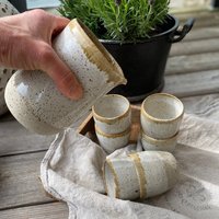 Keramik Trinkbecher I Becherset Wasserkrug Keramikkanne Henkellose Tasse L Handgefertigte Keramik Trinkbecher I Becherset Wasserkrug Keramikkanne Henkellose Tasse L Handgefertigte von FRANZARTKeramik