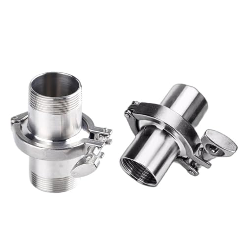 1/4 3/8 1/2 3/4 1-4 "BSPT Männlich Weiblich 0.5" 1 "1.5" 2 "3" Tri Clamp Set Sanitär 304 316 Edelstahl Rohr Fitting Homebrew(SUS304-F-F,DN15 1l2 BSPT K34) von FRAOMHFW