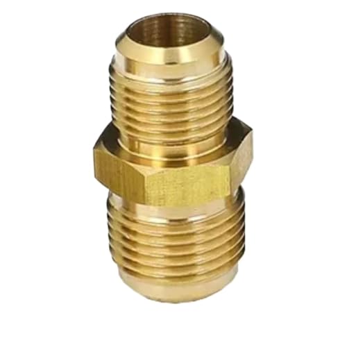 1/4"-7/8" SAE Flare Pipe OD Messing Hex Reduziernippel Messing Sanitär Koppler for Klimaanlage Kupfer Rohr(No Nut,1L2 TO 1L2 SAE L-41_SAE FLARE TUBE) von FRAOMHFW