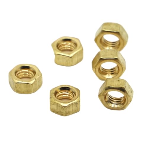 1–50 Stück DIN934 massives Messing, Kupfer, Sechskantmutter, M1,6 M2 M2,5 M3 M4 M5 M6 M8 M10 M12(M12 2pcs) von FRAOMHFW