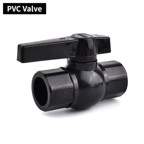 1 Stück 16~50mm Schwarz PVC-Rohrverbinder Gerader Winkel T-Stück Verbindungen Aquarium Drainagerohr Armaturen Gartenbewässerung DIY Zubehör(PVC valve,Black 25mm) von FRAOMHFW