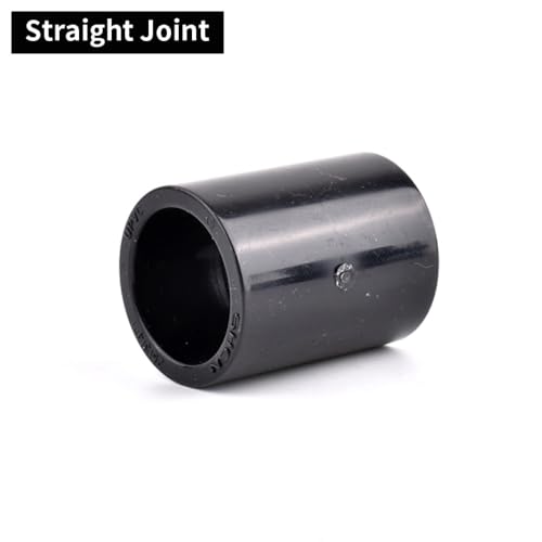 1 Stück 16~50mm Schwarz PVC-Rohrverbinder Gerader Winkel T-Stück Verbindungen Aquarium Drainagerohr Armaturen Gartenbewässerung DIY Zubehör(Straight joint,Black 20mm) von FRAOMHFW