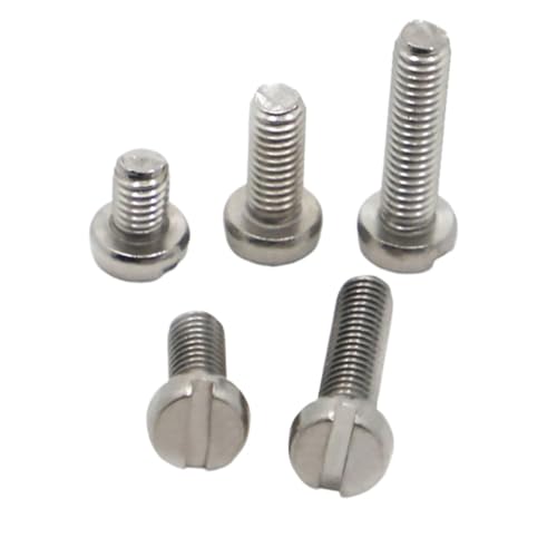 10–50 Stück M1.6 M2 M2.5 M3 M4 M5 M6 A2-70 304 Edelstahl DIN84 GB65 Schlitzkopf Schlitzsäule Rundzylinderschraube(45mm,M3 10pcs) von FRAOMHFW