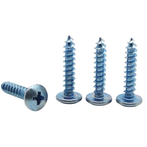 10–50 Stück M3 M4 M5 M6 Blau verzinkter Stahl Kreuzschlitz Flachrundkopf Kreuzschlitz Pilzkopf Selbstschneidende Schrauben Holzschraube(40mm,M6 10pcs) von FRAOMHFW