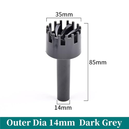 12~20mm Aquarium Skimmer Acryl Lily Pipe Spin Oberfläche Zufluss Abfluss Wasserpflanze Tank Filter Reinigung Fisch Tank Zubehör(Dark grey-14mm) von FRAOMHFW