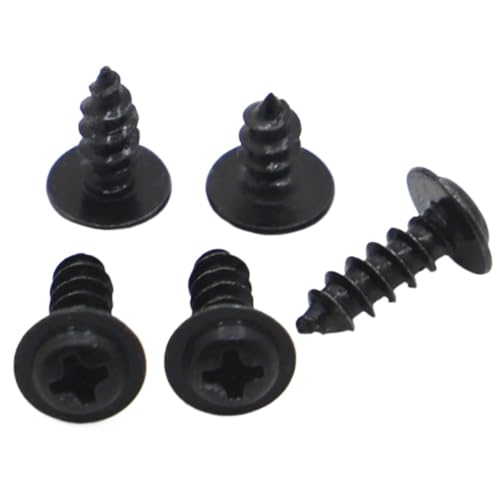 20–100 Stück schwarze Kreuzschlitzschrauben mit Rundkopf aus Kohlenstoffstahl M1.4 M1.7 M2 M2.3 M2.6 M3 M4, selbstschneidende Schraube mit Pad(4mm,M1.7 100pcs) von FRAOMHFW
