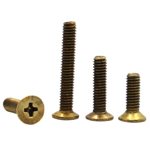5–50 Stück M2 M2.5 M3 M4 M5 M6 GB819 DIN965 Kupfer Massivmessing Kreuzschlitz Senkkopf Flachkopfschraube Bolzenlänge 4–50 mm(16mm,M6 5pcs) von FRAOMHFW