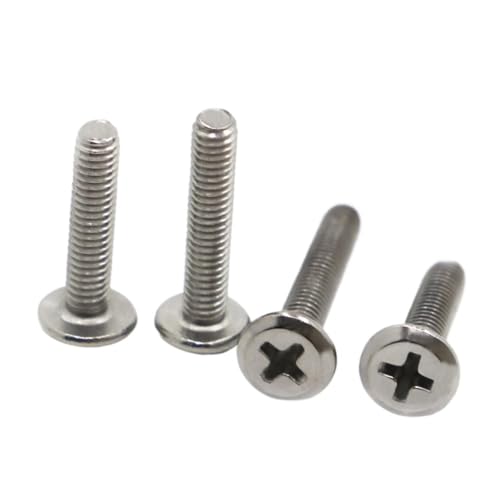 A2-70 304 Edelstahl Kreuz Große Flachkopf Möbel Nietschrauben M3 M4 M5 M6 M8 Verbindungsstück Verbindungsschraube Kreuzschlitzschrauben(20mm,M3 20pcs) von FRAOMHFW