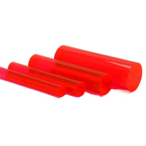 Farbig getönte extrudierte klare transparente Acryl-Rundstange PMMA-Rundstange(Red,50x500mm 1pc) von FRAOMHFW