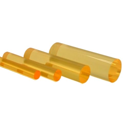 Farbig getönte extrudierte klare transparente Acryl-Rundstange PMMA-Rundstange(Yellow,2x500mm 1pc) von FRAOMHFW