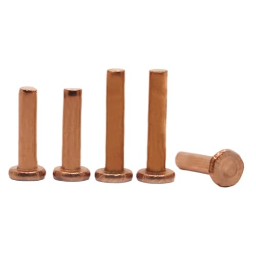 GB109 Vollnieten aus Kupfer M1.5 M2.0 M2.5 M3 M4 M5 M6 M8 Flachkopfniete Flachkopfnieten aus Kupfer Vollmessingniete(M3 10pcs,6mm) von FRAOMHFW