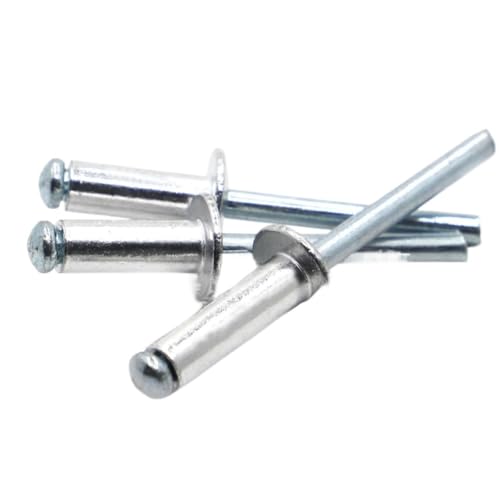 GB12618 Aluminium Pilzkopf Bruchdorn Blindnieten M2.4 M3.2 M4 M5 M6 Nagel Pop Niet for Möbel Auto Flugzeug(M4 10pcs,10mm) von FRAOMHFW