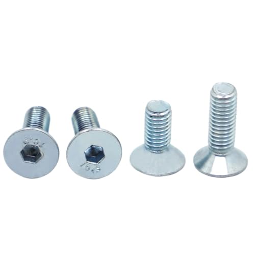 Klasse 10.9 Verzinkter Stahl Inbusschrauben Innensechskant Flachsenkkopfschraube Bolzen M3 M4 M5 M6 M8 M10(16mm,M6 10pcs) von FRAOMHFW