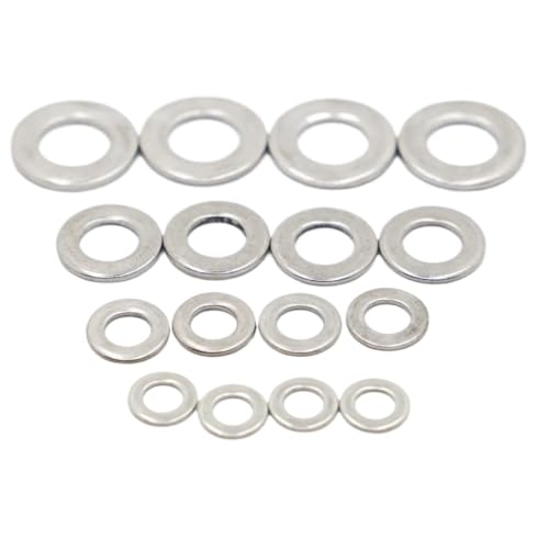M1.6 M2 M2.5 M3 M3.5 M4 M5 M6 M8 M10 M12 M14 M16 M20 M24 304 Edelstahl GB97 Flache Unterlegscheibe Einfache Dichtung(10pcs M12) von FRAOMHFW
