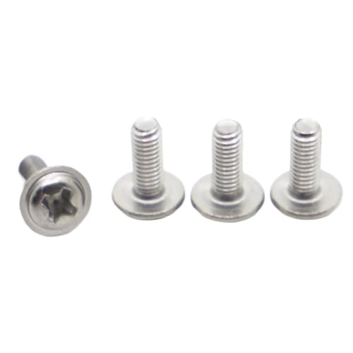 M2 M2.5 M3 M4 M5 M6 DIN967 304 Edelstahl/Schwarzstahl Flachkopf-PWM-Schrauben mit Unterlegscheibe Feste Motherboard-Schrauben mit Pad(304 Stainless Steel,10MM_M2 50PCS) von FRAOMHFW