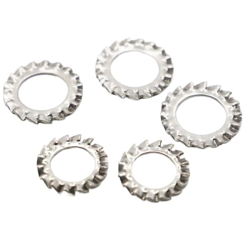 M2.5 M3 M4 M5 M6 M8 M10 M12 M14 M16 M18 M20 304 Edelstahl GB862.2 DIN6798A Außenzahn-Fächerscheibe Dichtung(M20 10pcs) von FRAOMHFW