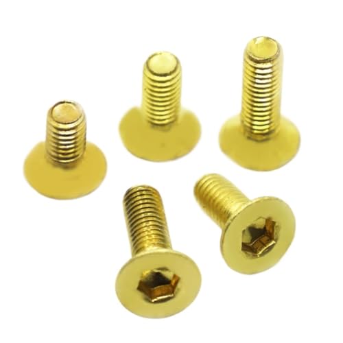 M3 M4 M5 M6 M8 Messing Sechskant Innensechskant Senkkopf Inbusschraube Schraube DIN7991(8mm,M4 5pcs) von FRAOMHFW