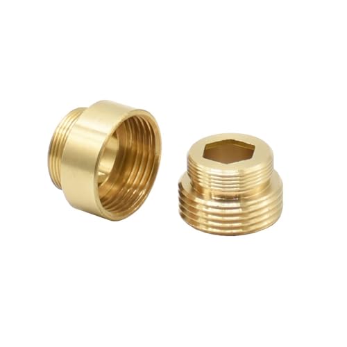 Messing 3/4" bis M22 Gewindeanschluss Kupfer Wasserhahn Koppler for Wasserhahn Adapter Badezimmer Sprinkler Küchenarmatur(M22 x G3I4) von FRAOMHFW