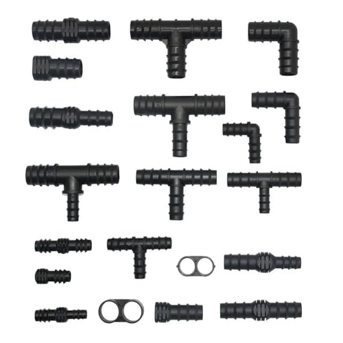 OD 16mm 20mm 25mm PE Rohr Barb Anschlüsse T Ellenbogen Reparatur End Stecker 1/2 3/4 1 "reduzieren Koppler Garten Tropf Bewässerung Fitting(J) von FRAOMHFW