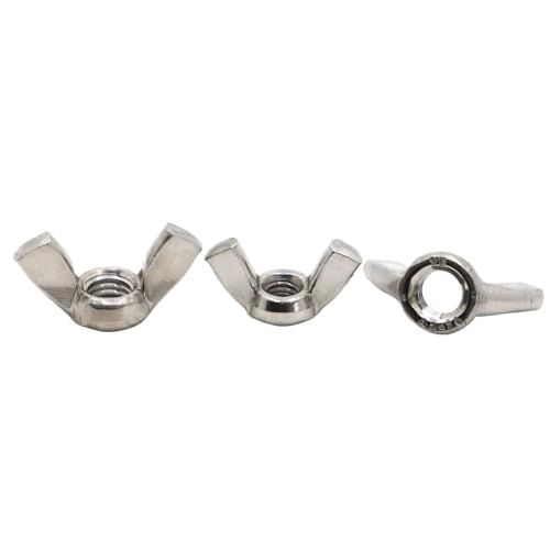 Schmetterlingsflügelmuttern DIN315 304 Edelstahl-Flügelmuttern Verzinkter Kohlenstoffstahl Handfest anziehende Mutter M3 M4 M5 M6 M8 M10 M12(304 Stainless Steel,M8 5pcs) von FRAOMHFW