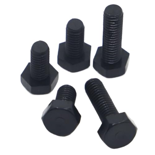 Schwarze Nylon-Außensechskantschrauben Sechskantschrauben M3 M4 M5 M6 M8 M10 M12 Kunststoffschrauben Isolationsschraube PA66 DIN933 GB5783(20mm,M3 20pcs) von FRAOMHFW