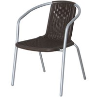 Fraschetti - Bistrot Street Stuhl in Stahl und Harzgarten Garten Deluxe Kollektion im Freien - Brown von FRASCHETTI