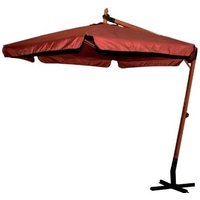 Fraschetti - Garten Regenschirm in Naturholz 300 cm Bordeaux Blatt von GDLC