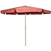 Fraschetti - Runde Aluminium -Regenschirm mit 350 cm Salmone Garden Deluxe -Kollektionskante von GDLC