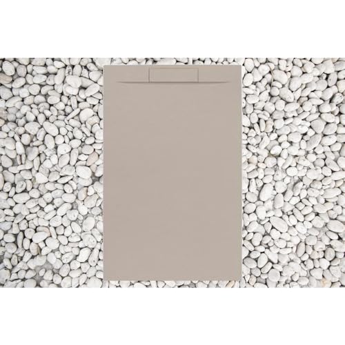 Duschwanne 120 x 100 cm Moka RAL 1001 Line Plus, aus Harz und Marmorstaub mit seitlichem Gitter aus Marmorharz Duschwanne 120 x 100 cm Moka RAL 1001 Line Plus, aus Harz und Marmorstaub mit seitlichem Gitter aus Marmorharz von FRASCIO NEW TECNOLOGY
