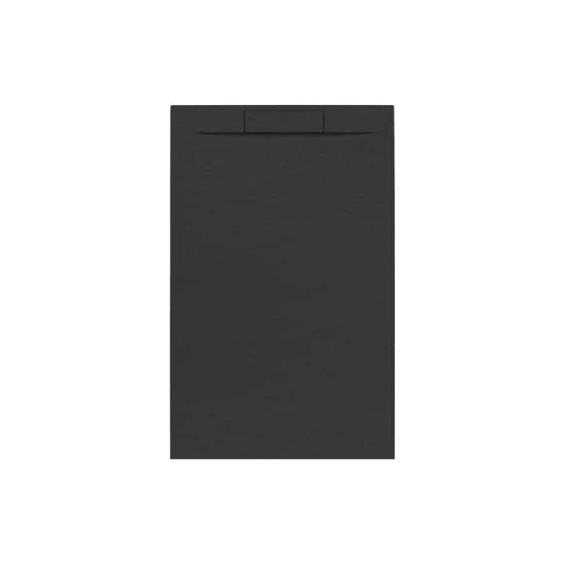 Frascio New Tecnology Duschwanne 115X100 cm Schwarz Vulcano Line Plus Aus Harz und Marmorpulver mit Seitengitter Aus Marmoresina von FRASCIO NEW TECNOLOGY