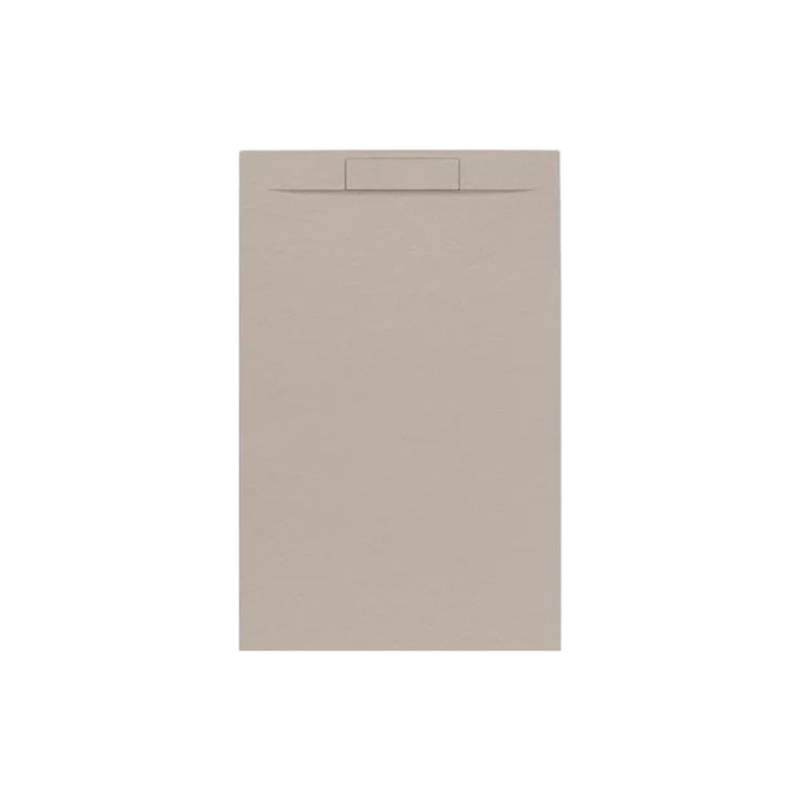 Frascio New Tecnology Duschwanne 115X70 cm Moka RAL 1019 Vulcano Line Plus Aus Harz und Marmorpulver mit Seitengitter Aus Marmoresina von FRASCIO NEW TECNOLOGY