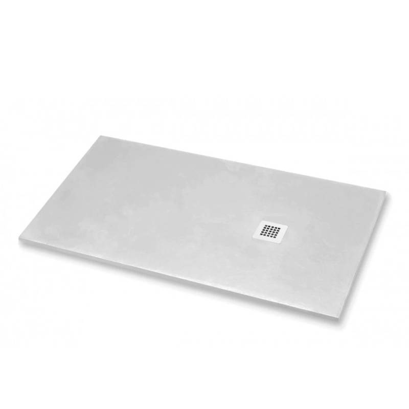 Frascio New Tecnology Duschwanne 120 x 115 cm Vulcano Line Hellgrau RAL 7035 mit Abfluss von FRASCIO NEW TECNOLOGY