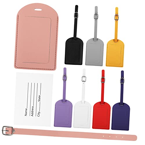 8 Stück Teiliges Gepäckanhänger PU mit Abdeckbarem Datenschutz Kofferetiketten Bunten Farben für Reisen für Koffer Taschen 8 Stück Teiliges Gepäckanhänger PU mit Abdeckbarem Datenschutz Kofferetiketten Bunten Farben für Reisen für Koffer Taschen von FRCOLOR