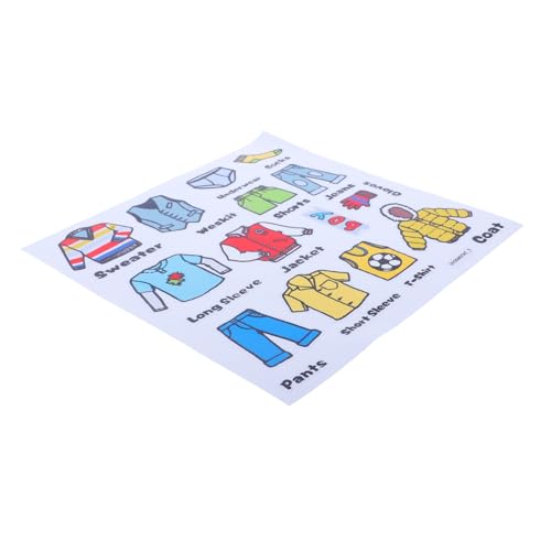 FRCOLOR 1 Blatt Kleidungsetiketten Aufkleber Abnehmbare Dekorationsetiketten zur Kleiderklassifizierung für Kleiderschränke und Kommoden Selbstklebend für Ordnung und Organisation von FRCOLOR
