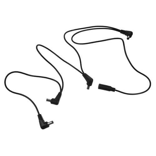 FRCOLOR 1 Stück Gitarrenpedal Stromkabel zu Verbindungsdraht Schwarz Passend für Gitarren Effekte Langlebig und Einfach zu Bedienen von FRCOLOR