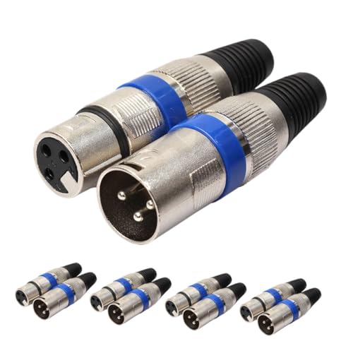 FRCOLOR 10 Stück Männliche Weibliche Pin Mikrofonstecker Audio Verbindung für Stabile Signalübertragung für Mixer und FRCOLOR 10 Stück Männliche Weibliche Pin Mikrofonstecker Audio Verbindung für Stabile Signalübertragung für Mixer und von FRCOLOR