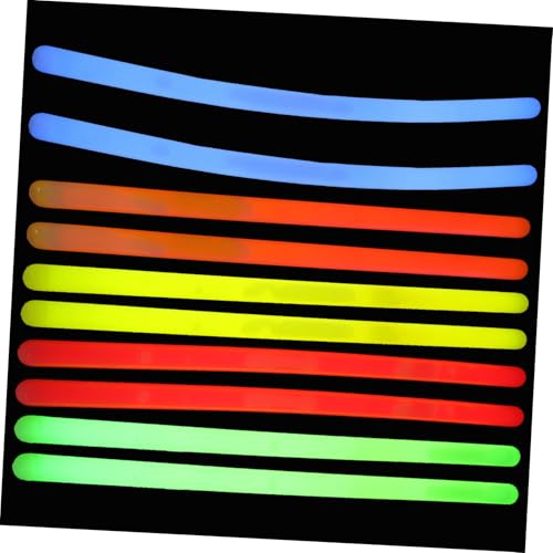 FRCOLOR 10 Stück Teiliges Fluoreszierende Knicklichter Langlebige Leuchtstäbe Bunte Partylichter für Hochzeit Kindergeburtstag Camping und Festliche von FRCOLOR