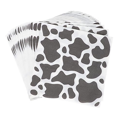 FRCOLOR 100 Blatt Kuhmuster Servietten Bunte Druckservietten für Partys Hochzeiten und Restaurants Dekorative Tischservietten für Kindergeburtstage und Feiertage Hautfreundlich und von FRCOLOR