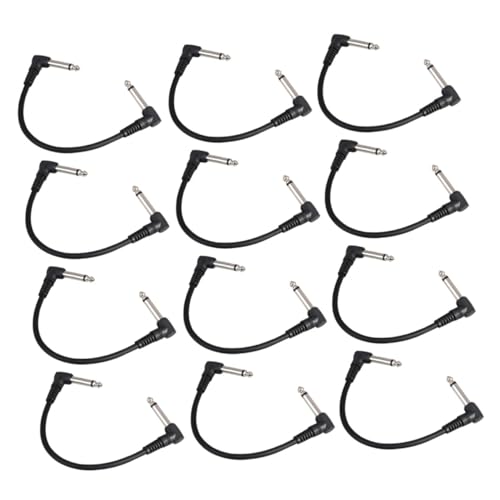 FRCOLOR 12 Stück Teiliges Gitarren Patchkabel Schwarz Professionelles Audio Verbindungskabel Robustes Leicht Stabil für Effektpedale Musikinstrumentenzubehör FRCOLOR 12 Stück Teiliges Gitarren Patchkabel Schwarz Professionelles Audio Verbindungskabel Robustes Leicht Stabil für Effektpedale Musikinstrumentenzubehör von FRCOLOR