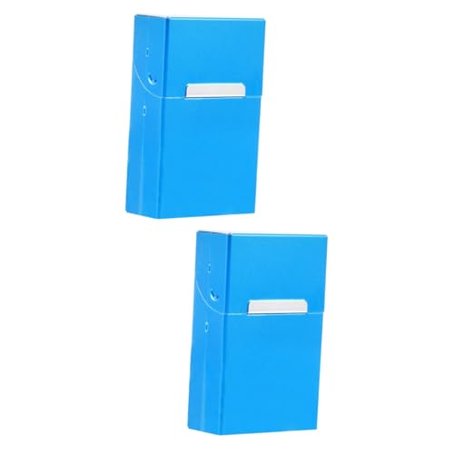 FRCOLOR 2 Stück Automatisches Klapp Zigarettenetui aus Aluminium Große Kapazität Magnetverschluss Ultradünn Transportabel für Zigaretten Blau FRCOLOR 2 Stück Automatisches Klapp Zigarettenetui aus Aluminium Große Kapazität Magnetverschluss Ultradünn Transportabel für Zigaretten Blau von FRCOLOR