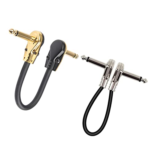 FRCOLOR 2 Stück Gitarren Patchkabel Flache Effektpedal Kabel für Instrumente Gold und Silber Stabiler für Auftritte und Musiker FRCOLOR 2 Stück Gitarren Patchkabel Flache Effektpedal Kabel für Instrumente Gold und Silber Stabiler für Auftritte und Musiker von FRCOLOR
